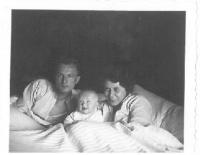 Parents with Hana, their newly born daughter, Prague, 1935
