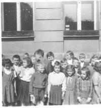 First teaching post, 3rd class in Cheb, 1954