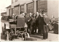 Firma Svoboda v Kosmonosech, již bez protiprávně vyhnaného Václava Svobody za Národní správy, kolem roku 1946
