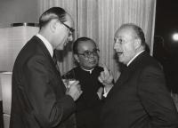 From the left: Ludvík Armbruster, Fr S. Širajanagi, the Austrian ambassador, Tokyo, 1982