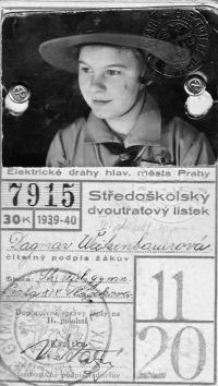 Dagmar Prochazkova, nee Weitzenbauerova as a Scout