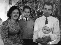 Mother, father, Erika and Robert, at Christmas in Nové Zámky in 1957