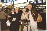 The Krajinas with daughter Milena and son Vláďa, departure for Prague, 1990