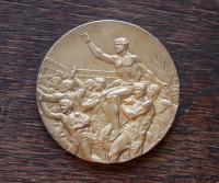 15 - zlatá olympijská medaile - OH Londýn rok 1948 - rub