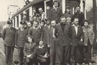 1963 - Transport Company, Vnislav as a tram driver with his colleagues