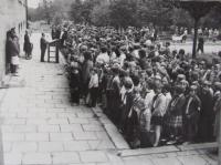 Protestní shromáždění žáků a učitelů proti okupaci 1968