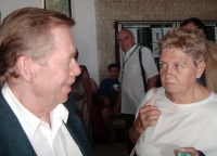 S prezidentem Václavem Havlem, Uherské Hradiště, červenec 2007