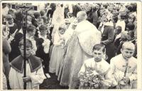 János Kokes as an acolyte in his childhood in 1960s