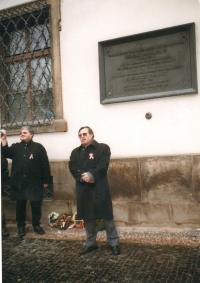 János Kokes při oslavách maďarského státního svátku, Praha 2005 