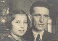 Marketa with her father, about 1932 or 33