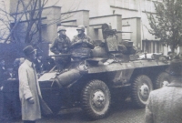 US army in Nýřany, May 1945
