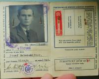 Personal document of Josef Rabenseifner from Brníčko, who was hiding with family Knapek before crossing the border and left all his documents behind 