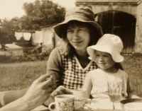 Petra Parkánová wither daughter Anna, 80's
