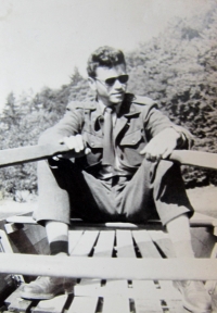 Cousin Joseph Olšaník in the army after returning from prison