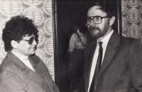 Václav Mezřický with his wife, 1988