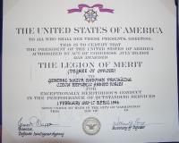 Legion of Merit - dekret
