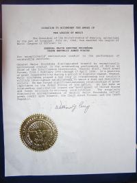 Legion of Merit - Certificate
