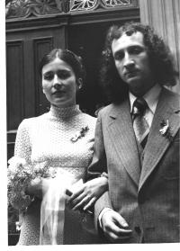 Ivan getting married to Eva Pavlíčková, Prague 1978