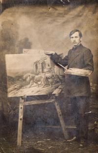 Dědeček pamětníka, legionář Josef Charvát, rok 1916, Novosibirsk