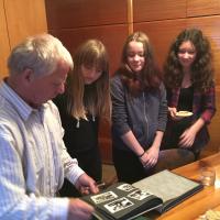 Ladislav Hylena with pupils from the project Stories of Our Neighbours