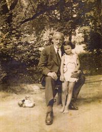 With grandpa, 1931