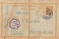 1941 - dopis psaný z Čech do Palestiny, posílaný přes Istanbul, Hanuši Kafkovi od Grety Kafkové
