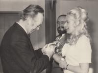 Wedding of the witness and Iva Kotkova in 1974 