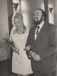 Wedding of Antonin Borek - Dohalsky and Iva Kotkova in 1974