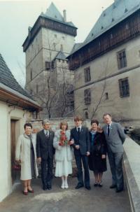 wedding of son Pavel, Karlštejn, 80s