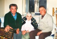 M. Hrubý with his mother and brother Jaroslav