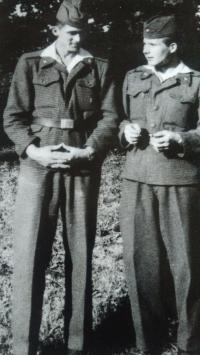 As a soldier (right), Kostelec nad Orlicí, 1959