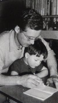 With his son, Aš 1967