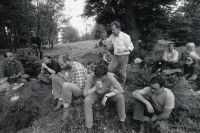 Setkání s polskými disidenty na vrchu Koníček (Kobyla Kopa) v Rychlebských horách 25. června 1989
