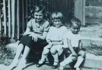 From the right: Milan Hlobílek with his sister and her friend