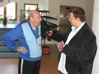 Jaroslav Řičica během natáčení v roce 2007 s redaktorem Mikulášem Kroupou