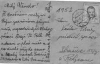 Dopis od maminky synovi Václavu Císařovi do Strašic, kde byl nasazen u PTP