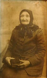 Great-grandmother Kateřina Pleskotová, who came to Volhynia from the village Pohled in the second half of the 19th century