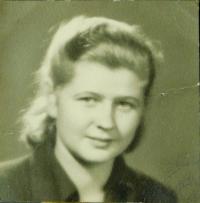 Evženie Hajná (Hamplová) asi v roce 1950