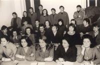 Final grade of Secondary School-Center for HR in commodity traffic, Novi Sad, all students are scholarship holders of Borovo company, 1974, Ruza-first from left