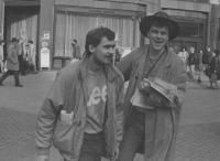 Distribution of Student Papers, Wenceslas Square, 1990