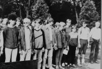 Students at the Secondary Vocational School in Horní Heřmanice in 1987