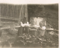 Otec s rodinou Scholtzovou v Medvědí Rokli (Bärengraben)