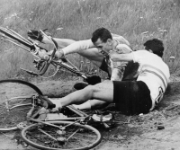 Falling during the Peace Race, 1964 