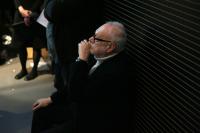 Kamil Kalina při závěrečné prezentaci žáků ZŠ Hanspaulka