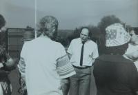 Stanislav Devátý při výročí osvobození Plzně v roce 1990