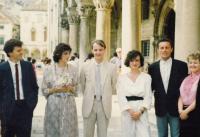 Getting married to Doubravka in Dubrovník 22. 6. 1985