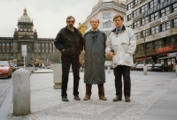 The Jaganjac brothers (from the right) with a friend Mirzo (Prague, 1997)
