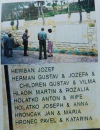 Jad Monument to yours, where the names of Anna and Josef Holátka are also engraved