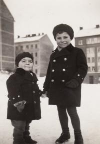 1934, Petr with his brother