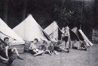 1938, camp, Petr 3th from left